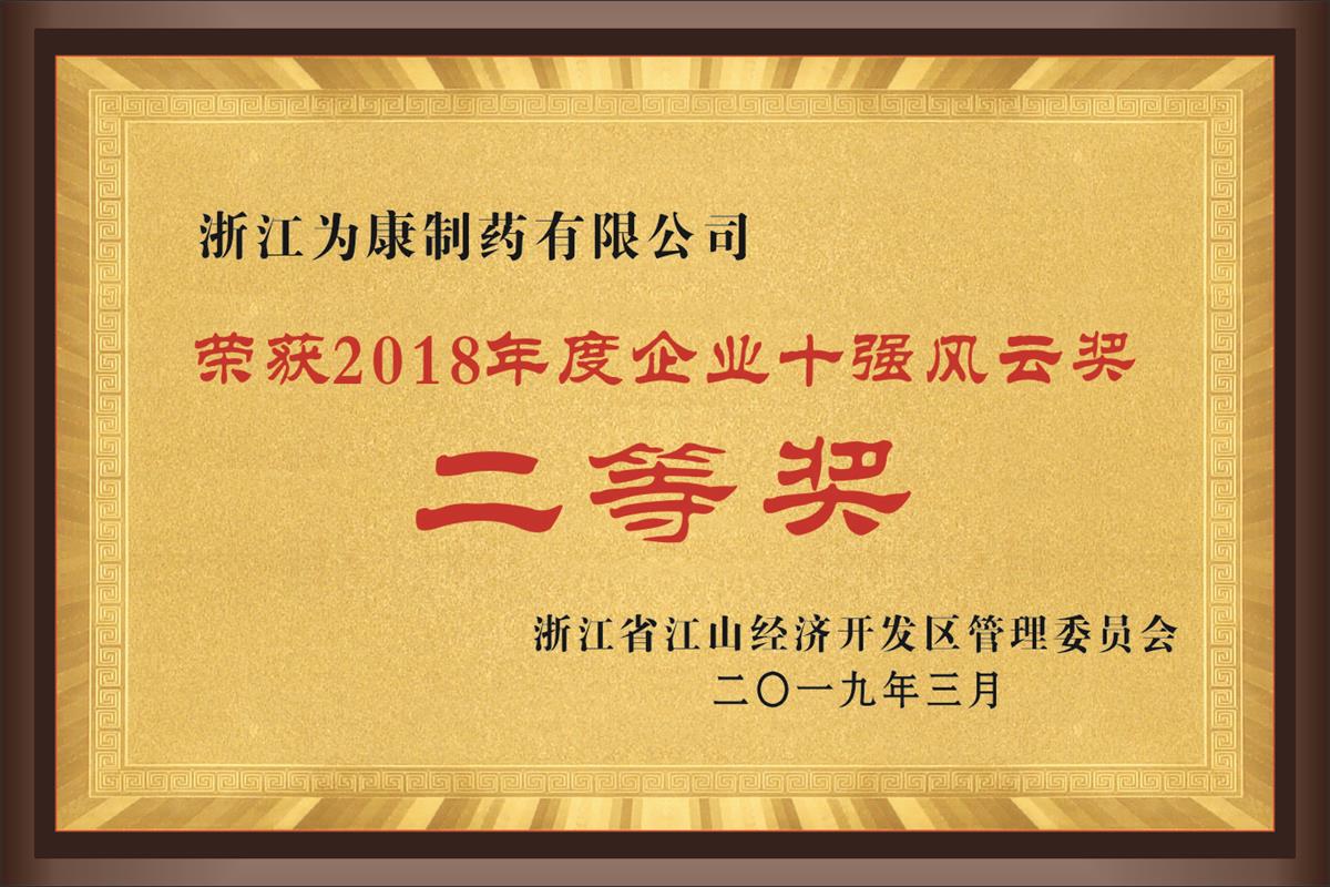 2018年度企業(yè)十強風云獎